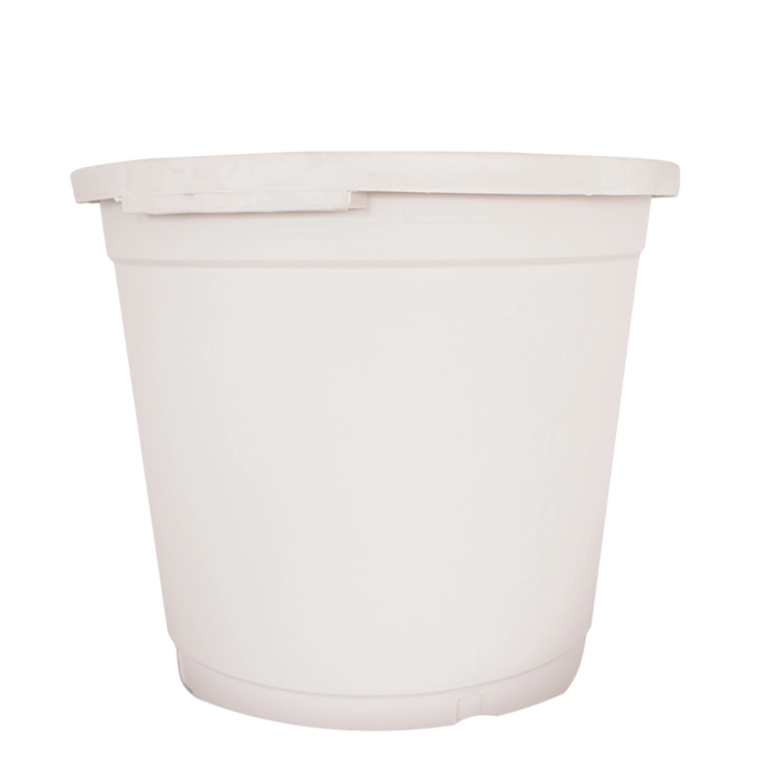 Outdoor White Round Pot C-25 10L