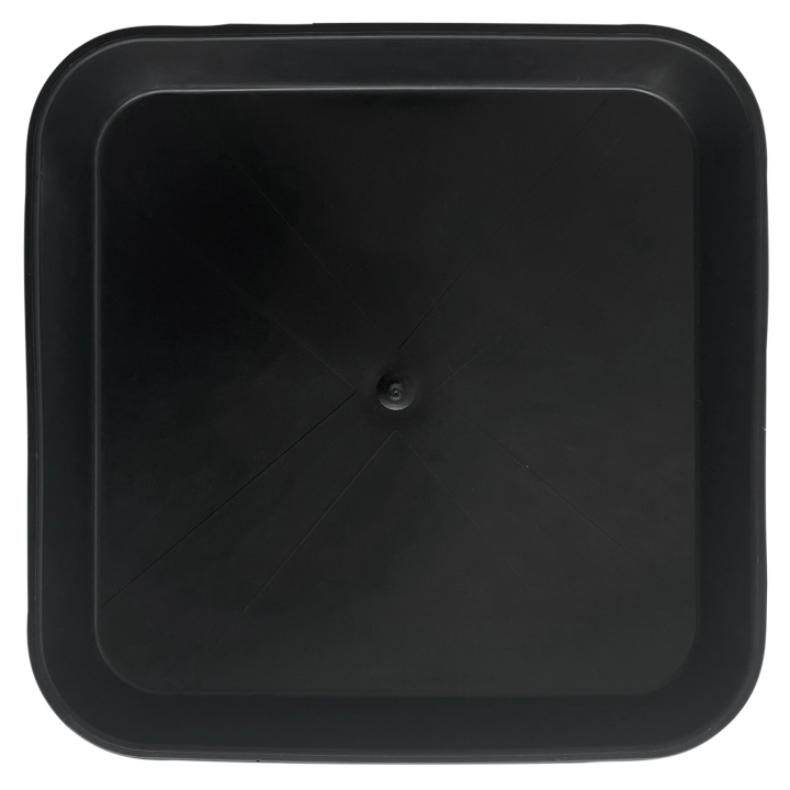 Square Black Plate 23x23cm (Base 18x18cm) (Pack 200Uds)