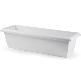 Jardinera Rectangular Blanca 60cm