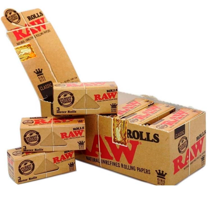 Raw Rolls Classic Smoking Paper (12 Rolls of 3m)