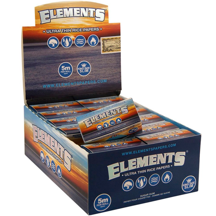 Elements Cigarette Paper Roll 5m in Plastic Box (10Und)