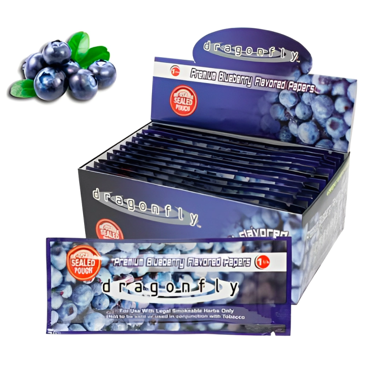 Dragonfly Regular Size Blueberry Smoking Paper 12Und