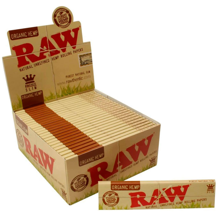 Raw Organic King Size Slim Smoking Paper 50Und