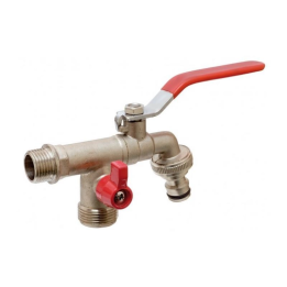 Double outlet tap 1 / 2-3 / 4 (20-25 mm)