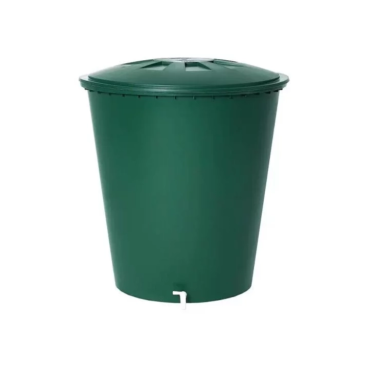 Polyethylene tank 210L circle green ( + tap)