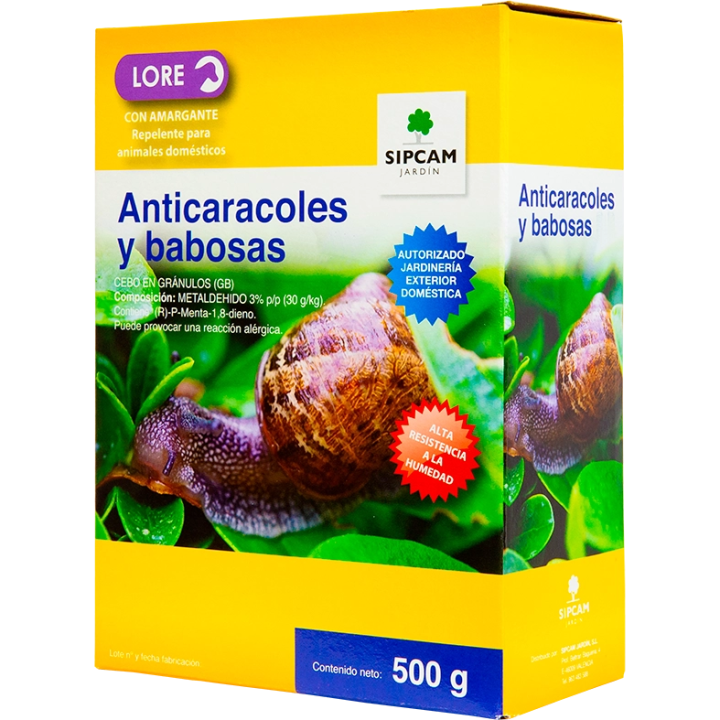 Sipcam Jardín Anticaracoles 2.5 500gr Metaldehído 2,5% GB