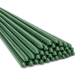 Meliflor Hollow Green Plastic-Coated Metal Plant Stake (100 pcs)