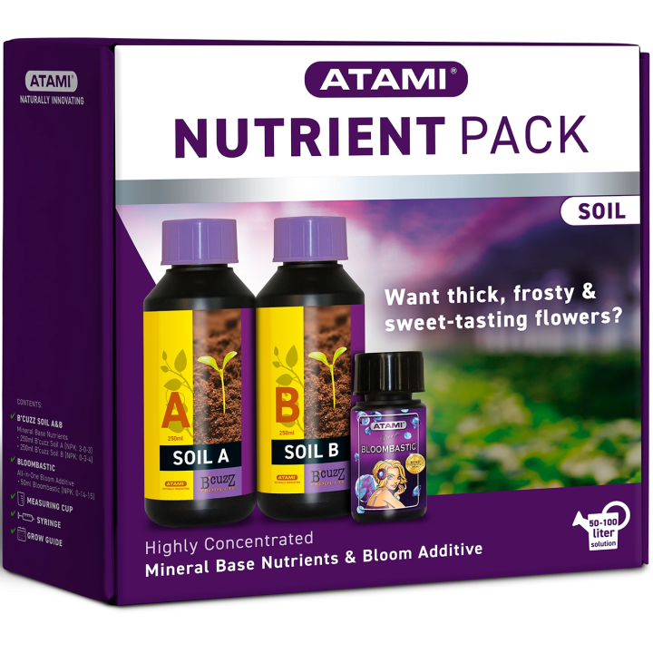 Atami Nutrient Pack-(Soil A&B 250ml + Bloombastic 50 ml)
