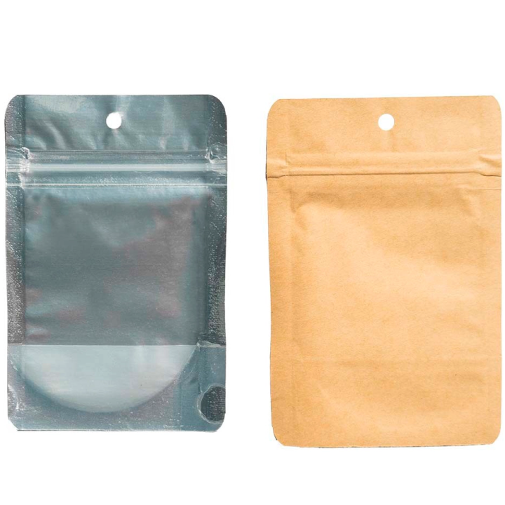 Kraft Anti-odor Zip Bags 7g 10x16.5cm (Pack 50 uts)