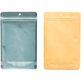 Kraft Anti-Odor Zip Bags 14g 12.5x19.5cm (Pack 50 uts)