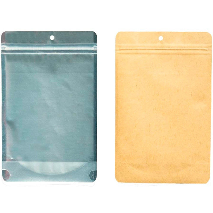 Kraft Anti-Odor Zip Bags 14g 12.5x19.5cm (Pack 50 uts)