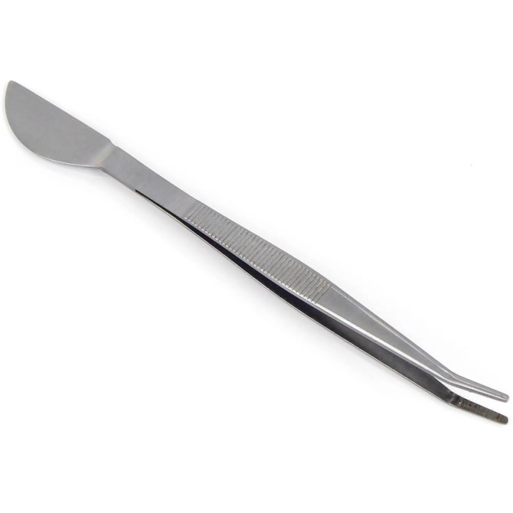 Dingmu Curved Tongs / Spatula 220mm - Stainless
