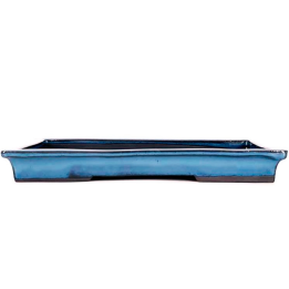 Rectangular Blue Enamel Suiban Tray 34cm