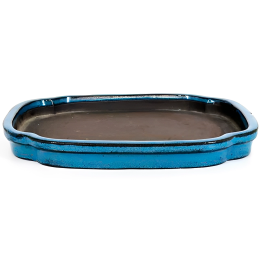 Blue Rectangular Enamel Plate 27.5 cm