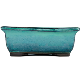 Green Rectangular Enameled Pot 25 x 18 x 10 cm