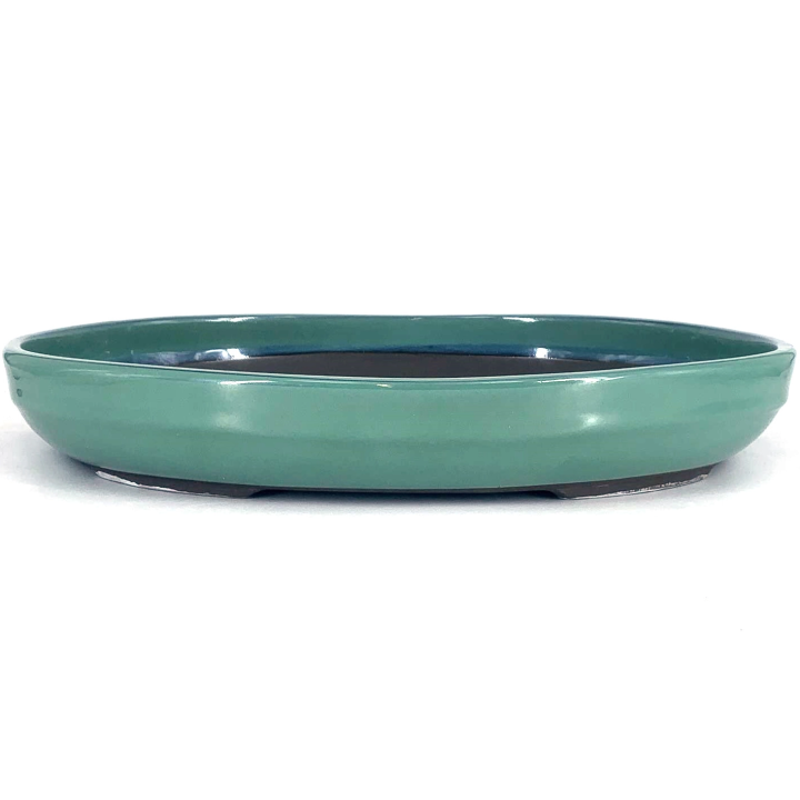 Blue Oval Enamel Plate 20cm