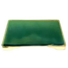 Green Square Enamel Pot 13 x 13 x 8 cm