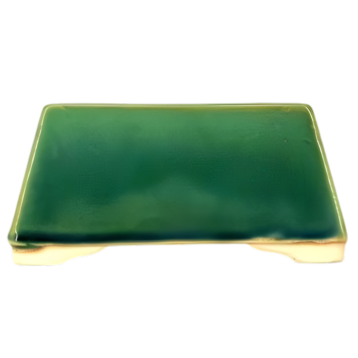 Green Square Enamel Pot 13 x 13 x 8 cm