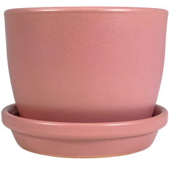 Round Meliflor Ceramic Pot Kit 18x13cm + Plate 18cm
