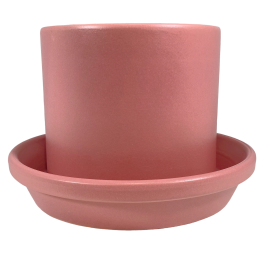 Meliflor Tubular Ceramic Pot Kit 21x18cm + Plate 24cm